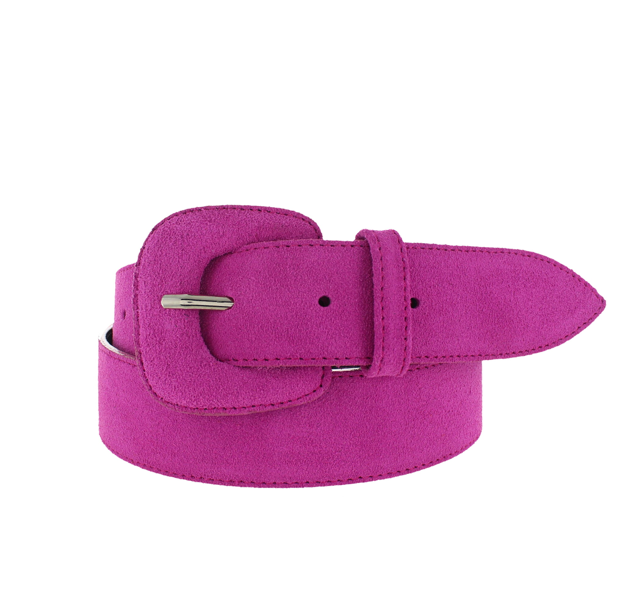 H.A.N Yasmine | Suède damesriem 4cm | Fuchsia