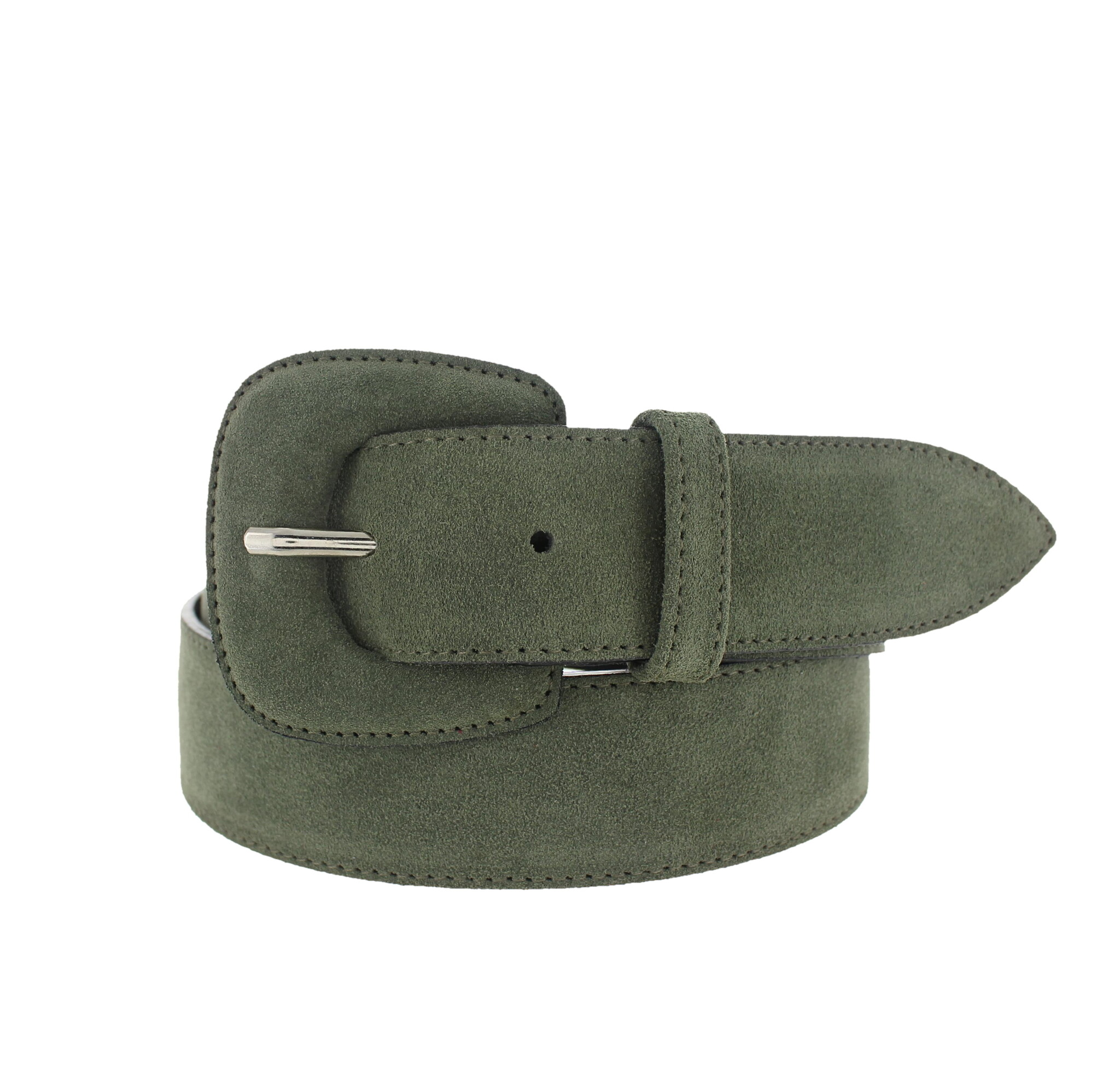 H.A.N Yasmine | Suède damesriem 4cm | Groen