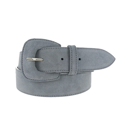  H.A.N. Yasmine | Suede damesriem 4cm | Grijs 