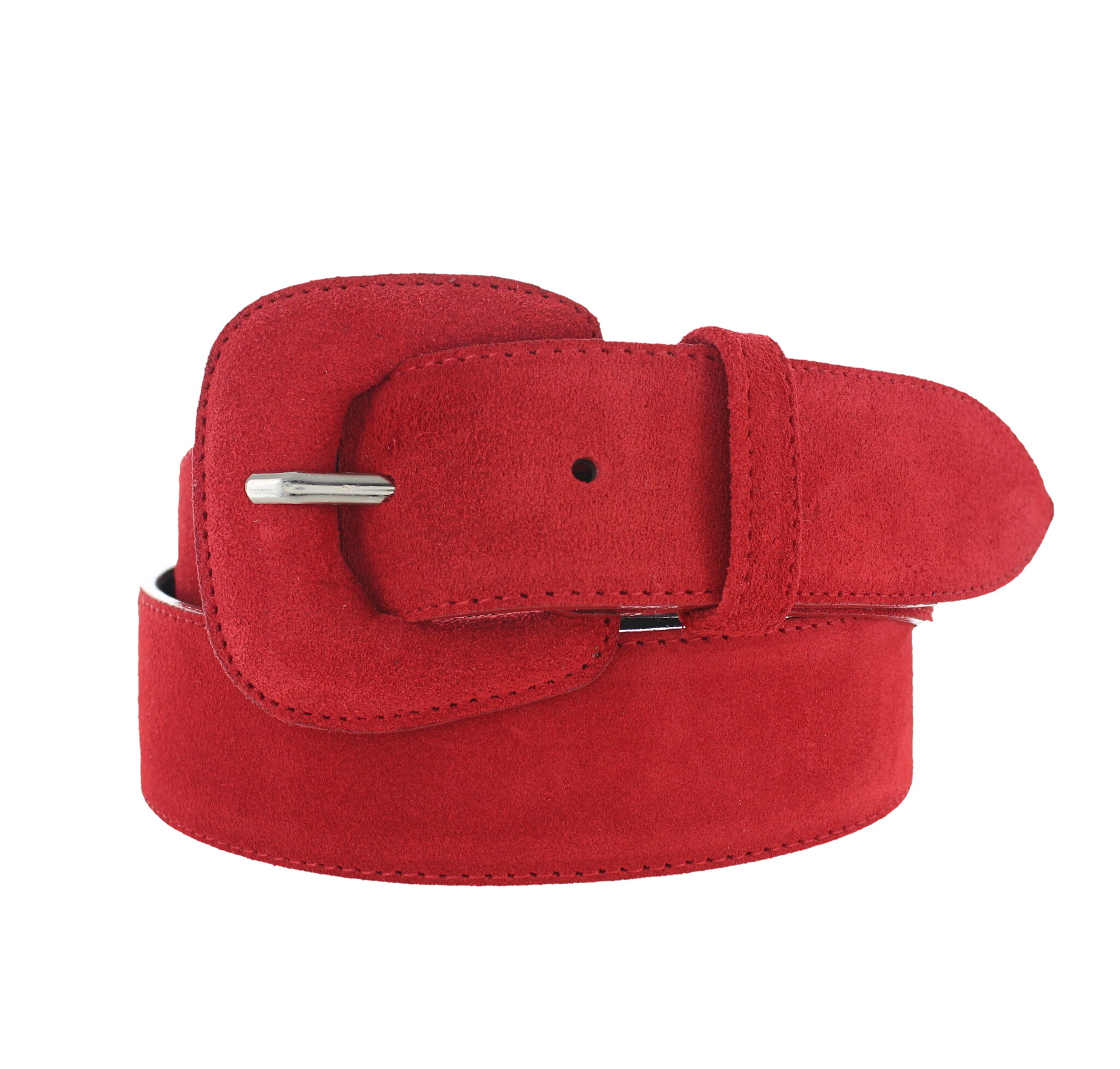 H.A.N Yasmine | Suède damesriem 4cm | Rood