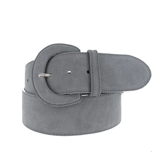  H.A.N. Alice | Suede brede damesriem 6cm | Grijs 