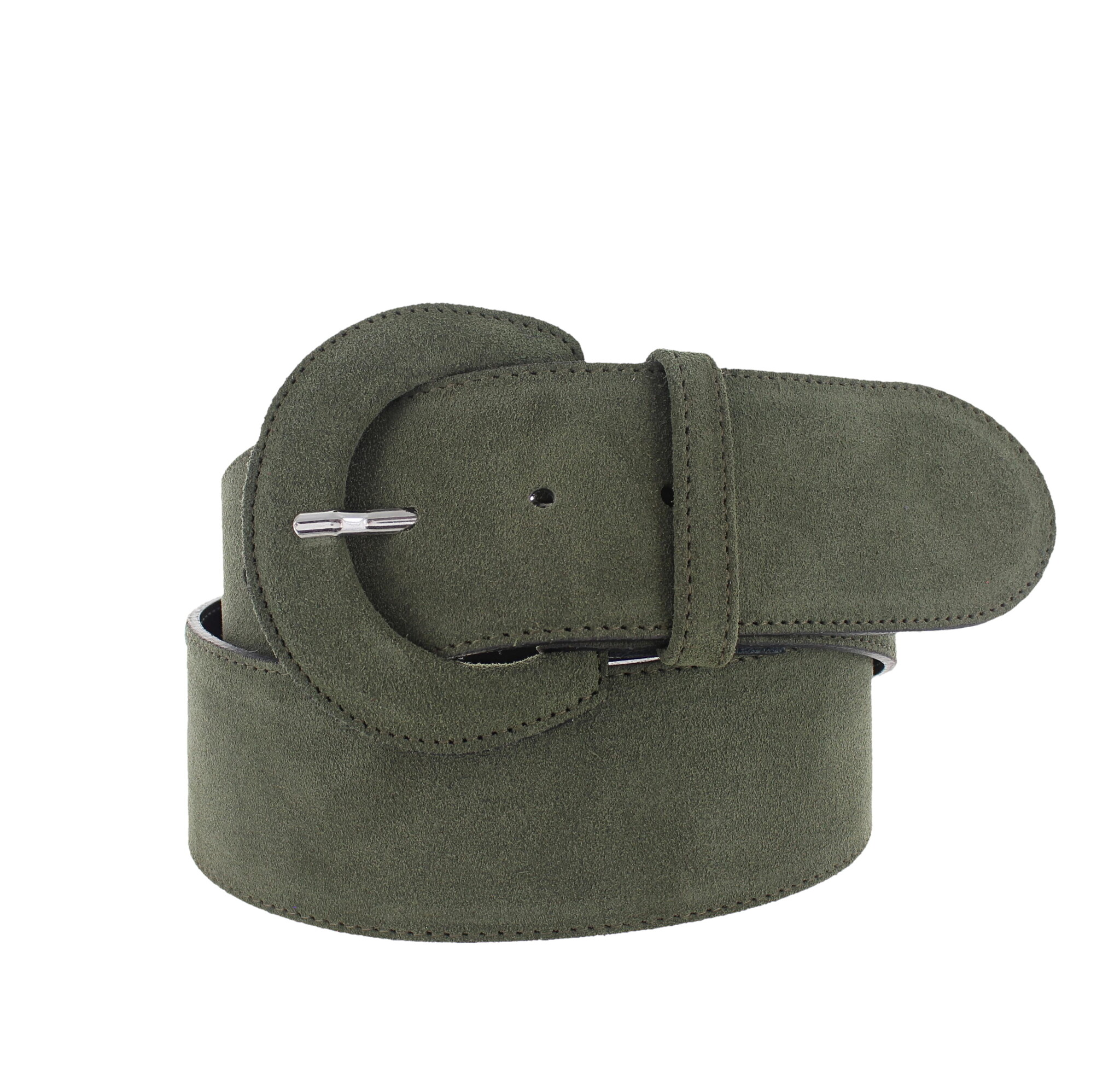 H.A.N Alice | Suède brede damesriem 6cm | Groen
