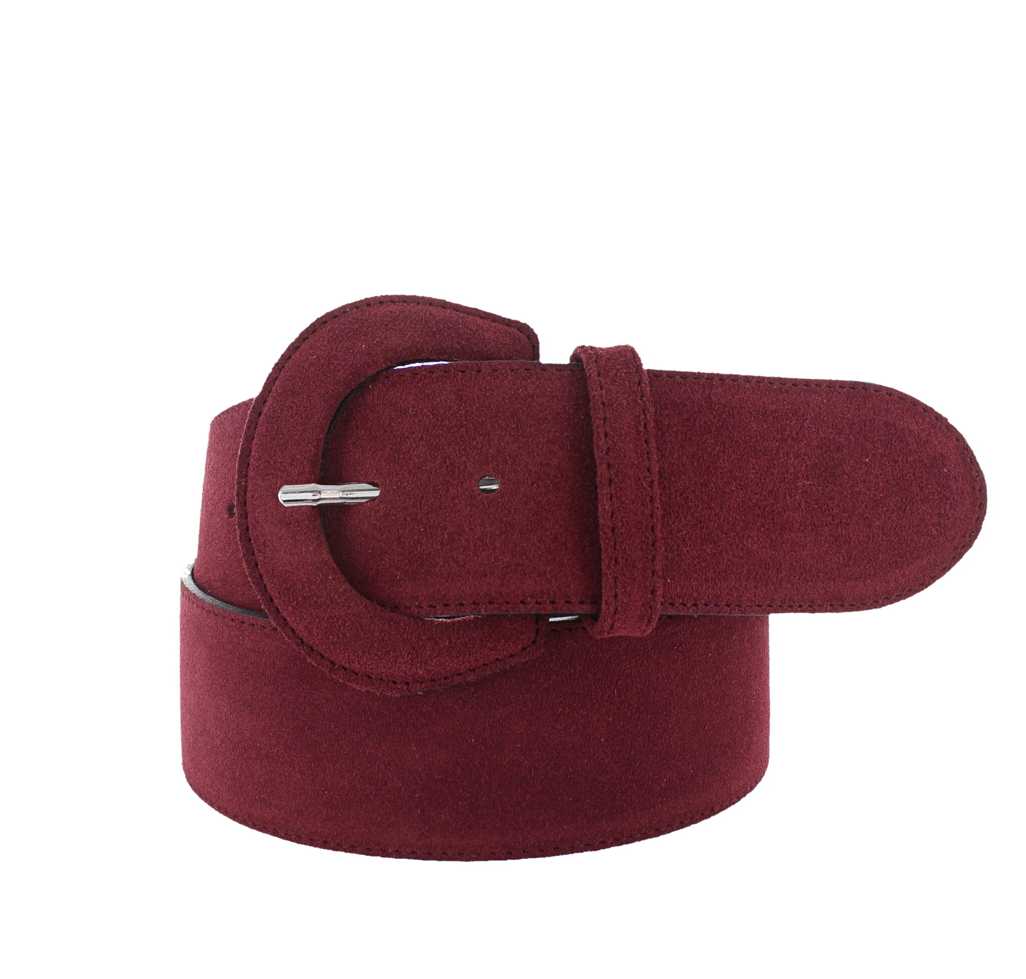 H.A.N Alice | Suède brede damesriem 6cm | Bordeaux