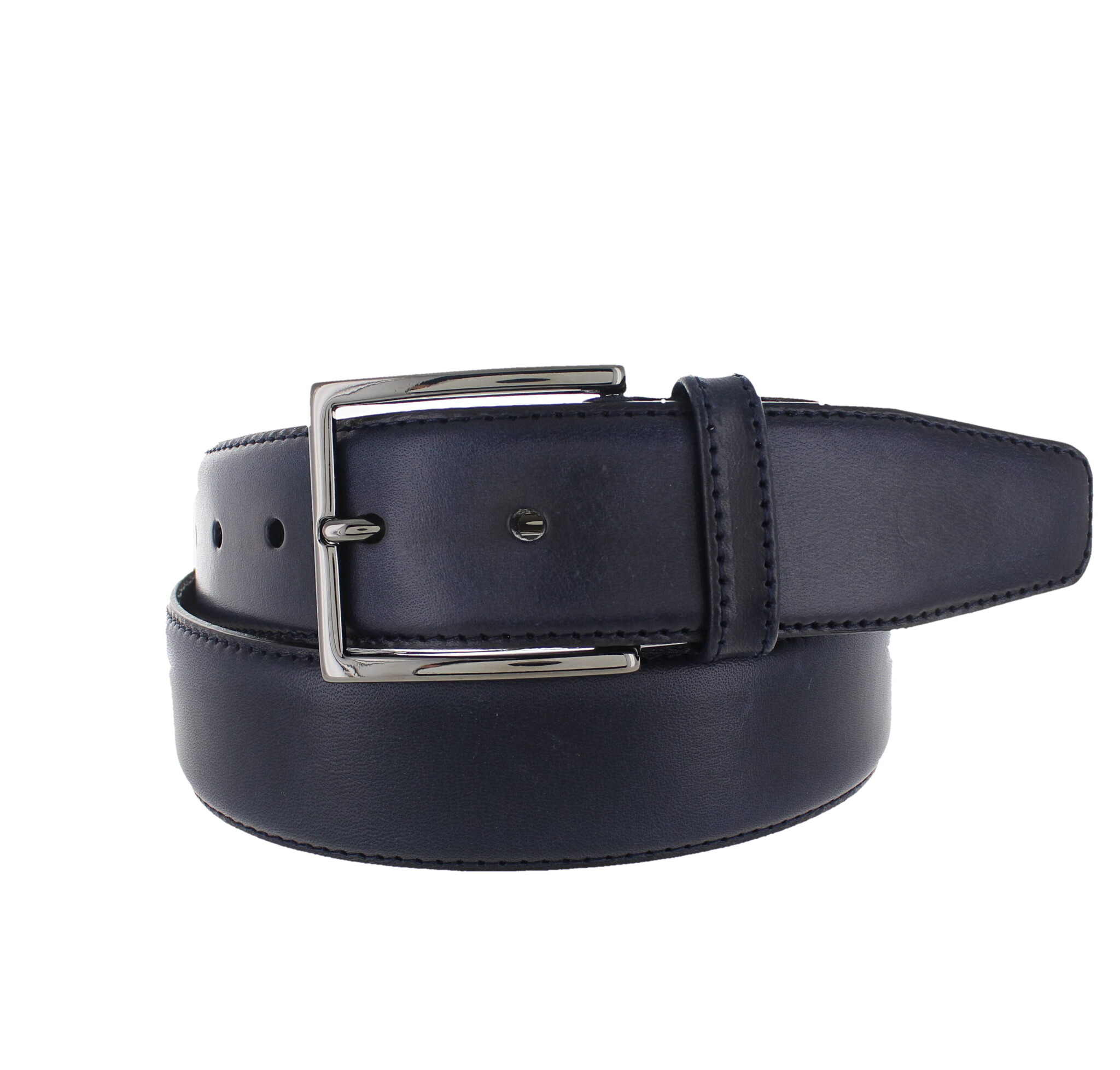 JOB86 Ermes | Casual lederen riem 4cm | Blauw
