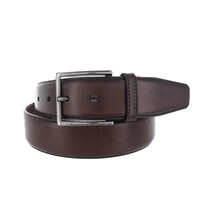 Ermes | Casual lederen riem 4cm |  Donkerbruin