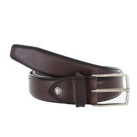 Tudor | Geklede herenriem 3,5cm |  Donkerbruin