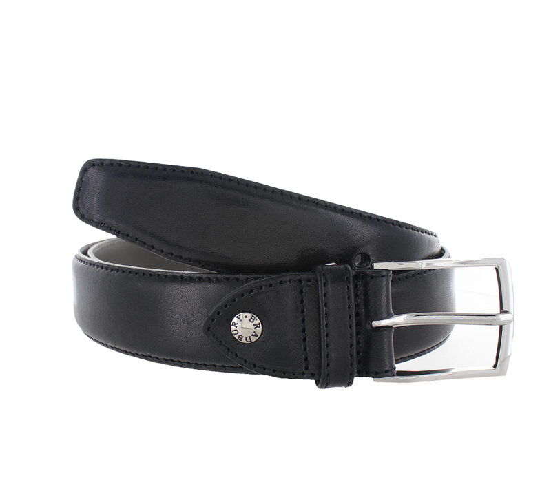 Tudor | Geklede herenriem 3,5cm |  Zwart