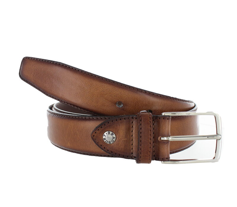 Tudor | Geklede herenriem 3,5cm |  Bruin