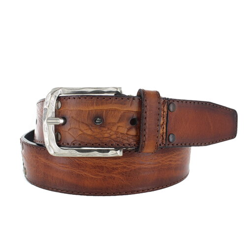  JOB86 Enzo |  Multi jeans riem 4cm | Cognac 