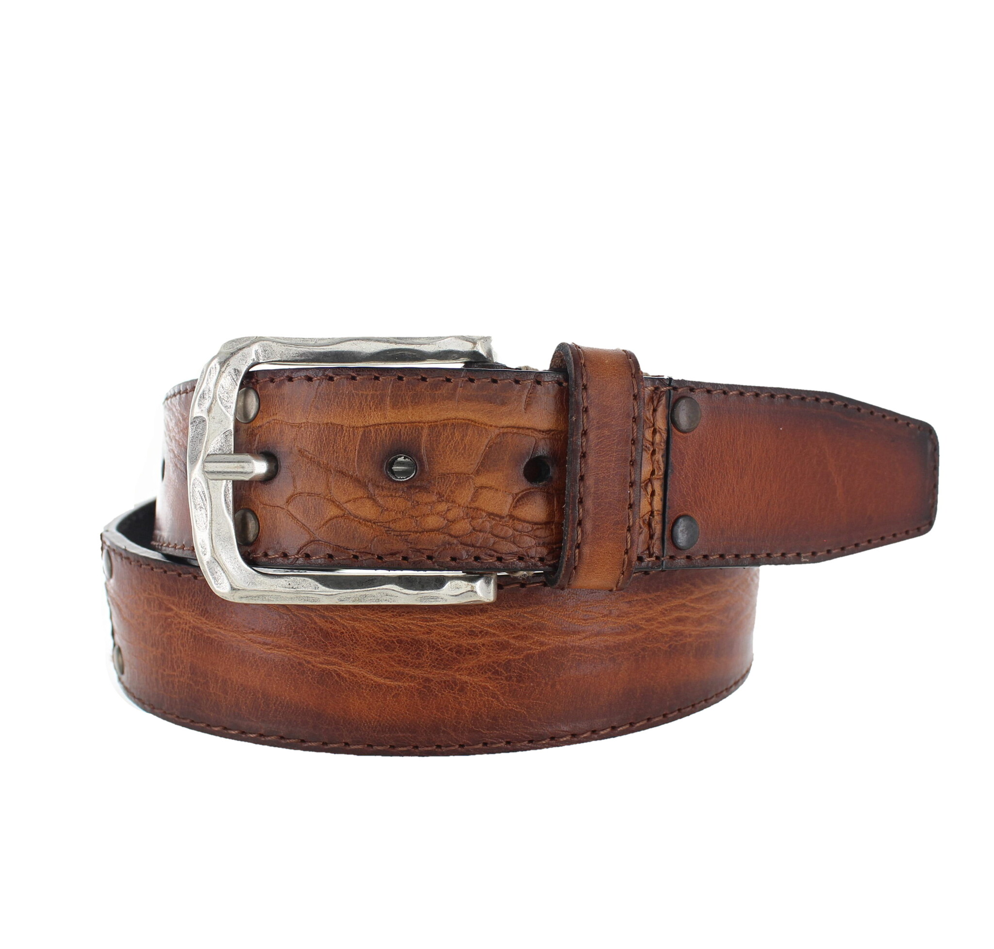 JOB86 Enzo | Multi jeans riem 4cm | Cognac