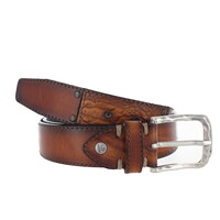Enzo |  Multi jeans riem 4cm | Cognac
