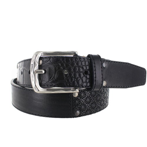  JOB86 Enzo |  Multi jeans riem 4cm | Zwart 