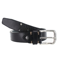 Enzo |  Multi jeans riem 4cm | Zwart