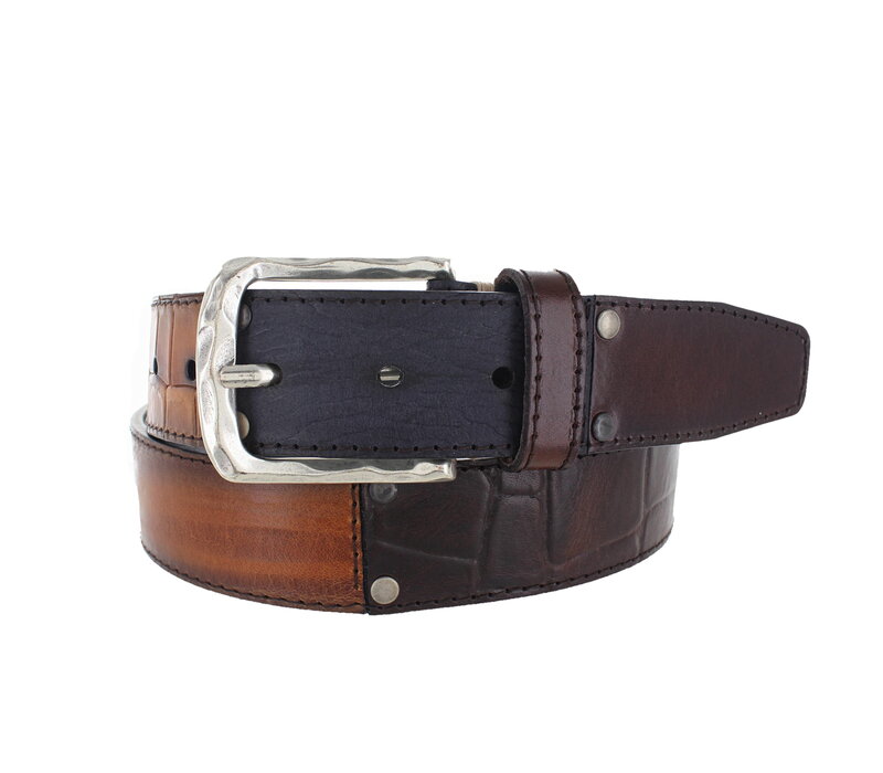 Enzo |  Multi jeans riem 4cm | Multicolour