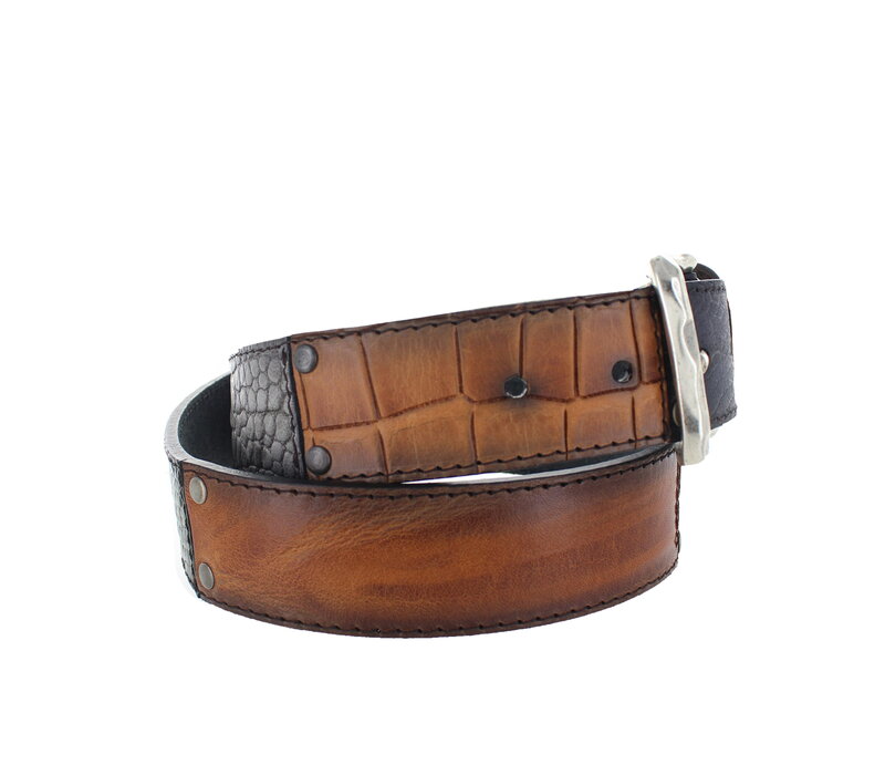 Enzo |  Multi jeans riem 4cm | Multicolour