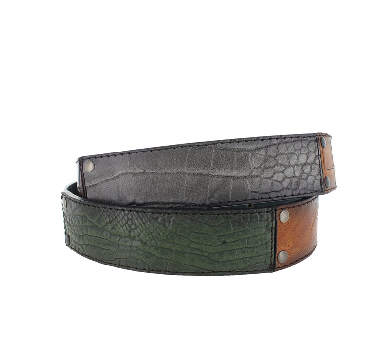 Enzo |  Multi jeans riem 4cm | Multicolour