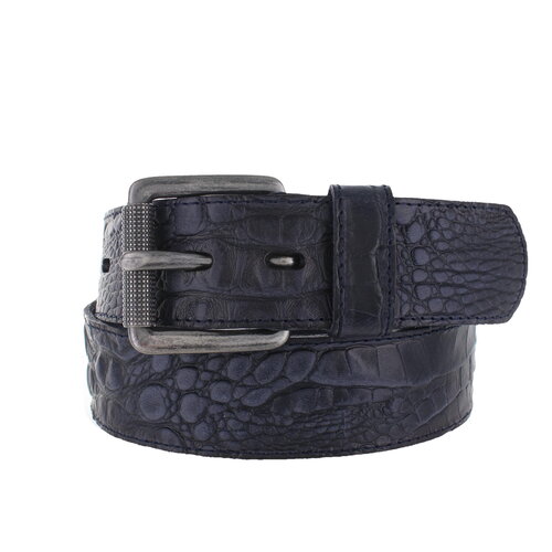  JOB86 Luigi | Kroko herenriem 4,5cm | Donkerblauw 