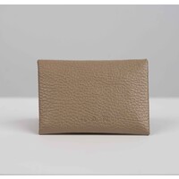 Lederen pasjeshouder | Taupe