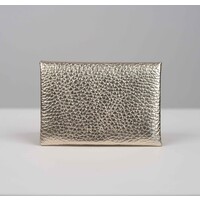 Lederen pasjeshouder | Light-gold