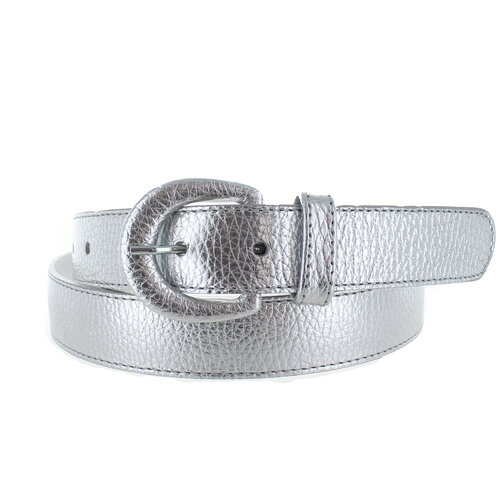  H.A.N. Cecile | Leren ceintuur 3cm | Zilver 