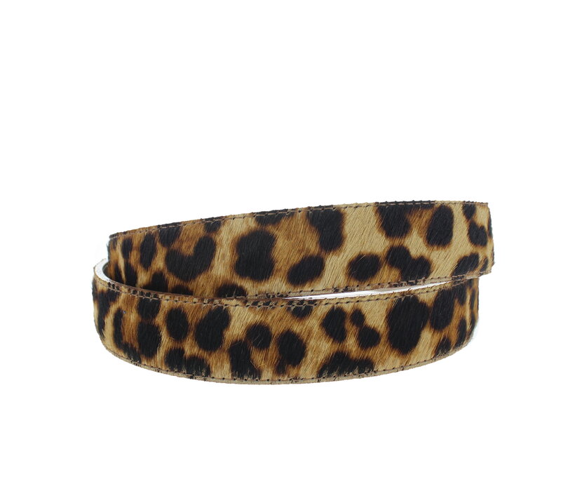 Nala | Damesriem print 3cm | Cognac