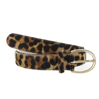 Nala | Damesriem print 3cm | Cognac