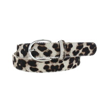 Nala | Damesriem print 3cm | Bruin-Wit