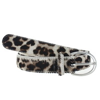Nala | Damesriem print 3cm | Bruin-Wit
