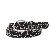 Nala | Damesriem print 3cm | Zwart-Wit