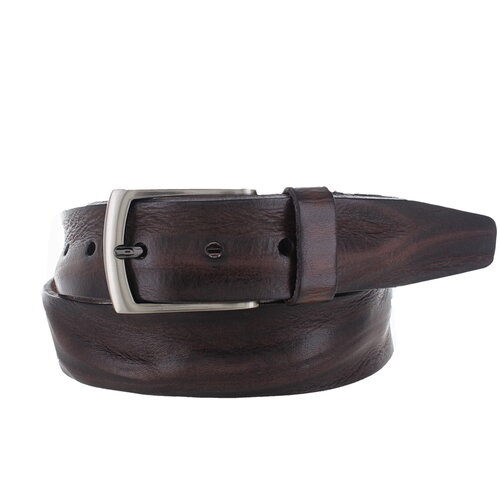  JOB86 Filippo | Leren herenriem 3,5cm | Donkerbruin 