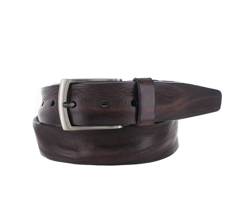 Filippo | Leren herenriem 3,5cm | Donkerbruin