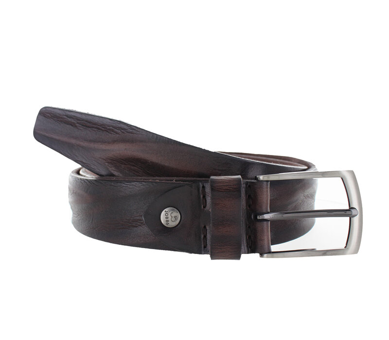 Filippo | Leren herenriem 3,5cm | Donkerbruin