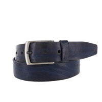 Filippo | Leren herenriem 3,5cm | Blauw