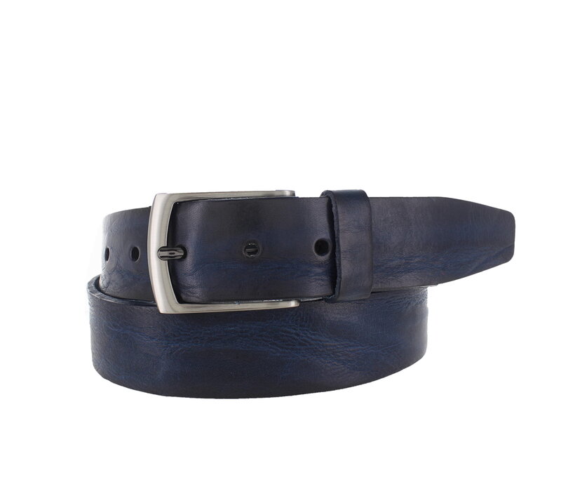 Filippo | Leren herenriem 3,5cm | Blauw