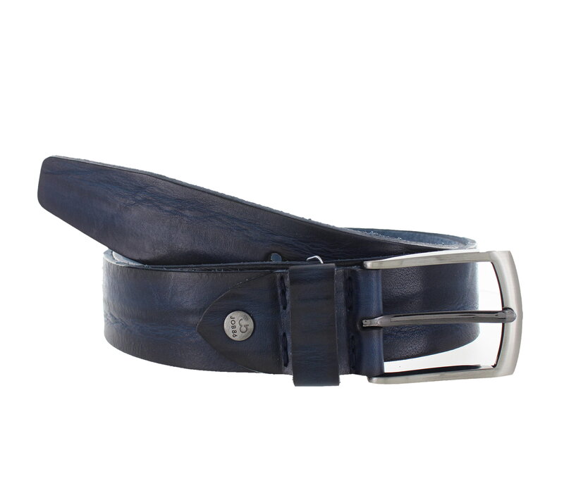 Filippo | Leren herenriem 3,5cm | Blauw