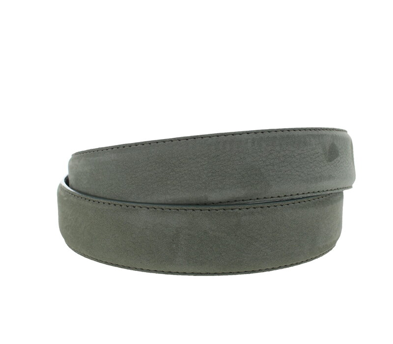 Guiseppe | Nubuck herenriem 3,5cm | Groen