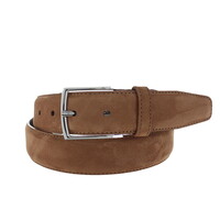 Guiseppe | Nubuck herenriem 3,5cm | Lichtbruin