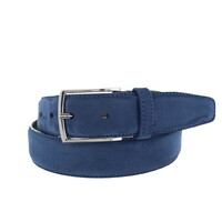 Guiseppe | Nubuck herenriem 3,5cm | Blauw