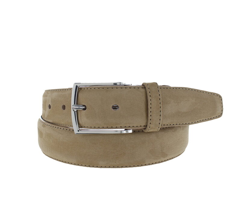 Guiseppe | Nubuck herenriem 3,5cm | Camel