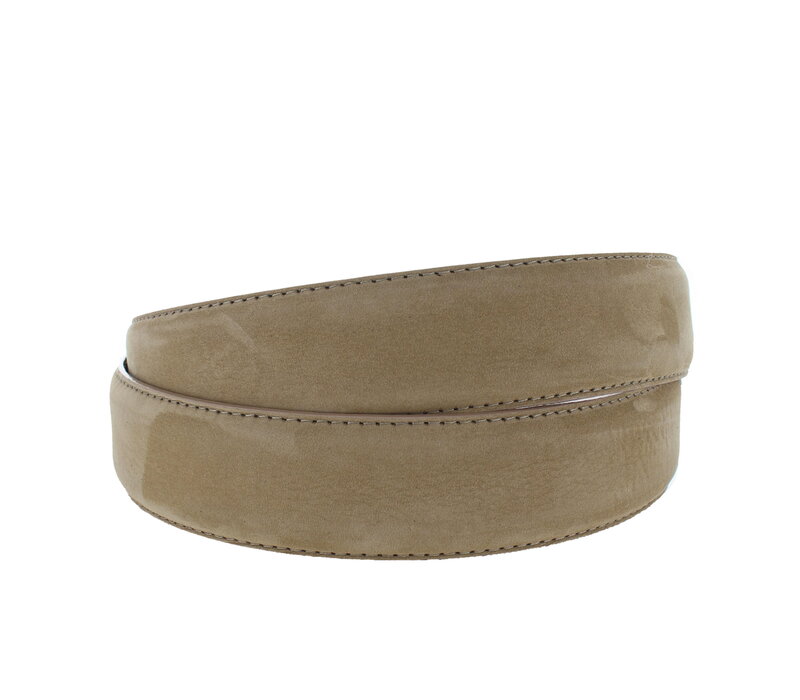 Guiseppe | Nubuck herenriem 3,5cm | Camel