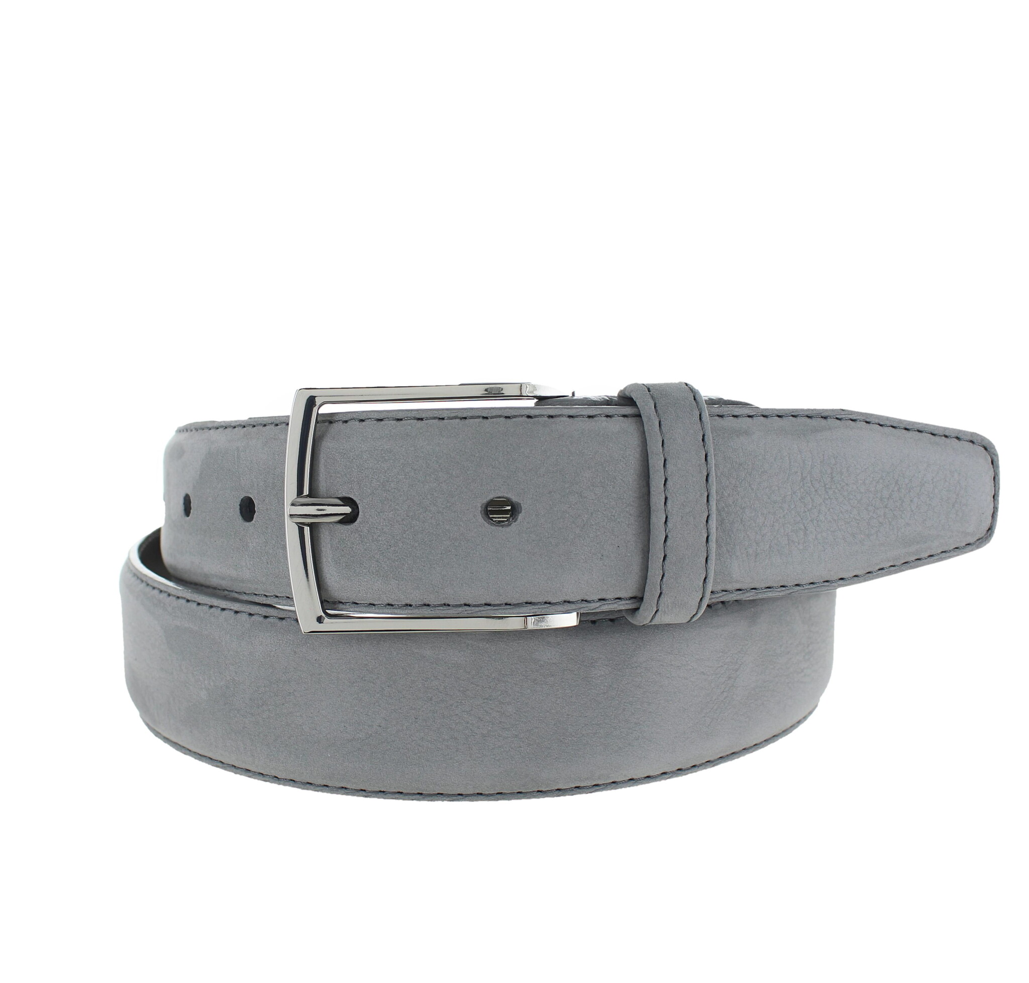 BRADBURY Guiseppe | Nubuck herenriem 3,5cm | Grijs
