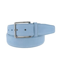 Fausto | Nubuck ceintuur 4cm | Lichtblauw
