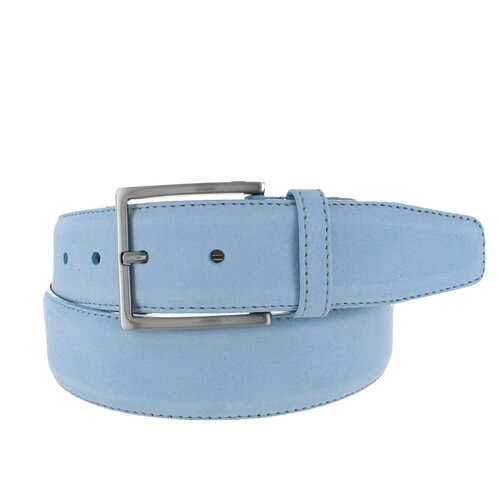  JOB86 Fausto | Nubuck ceintuur 4cm | Lichtblauw 