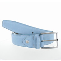 Fausto | Nubuck ceintuur 4cm | Lichtblauw