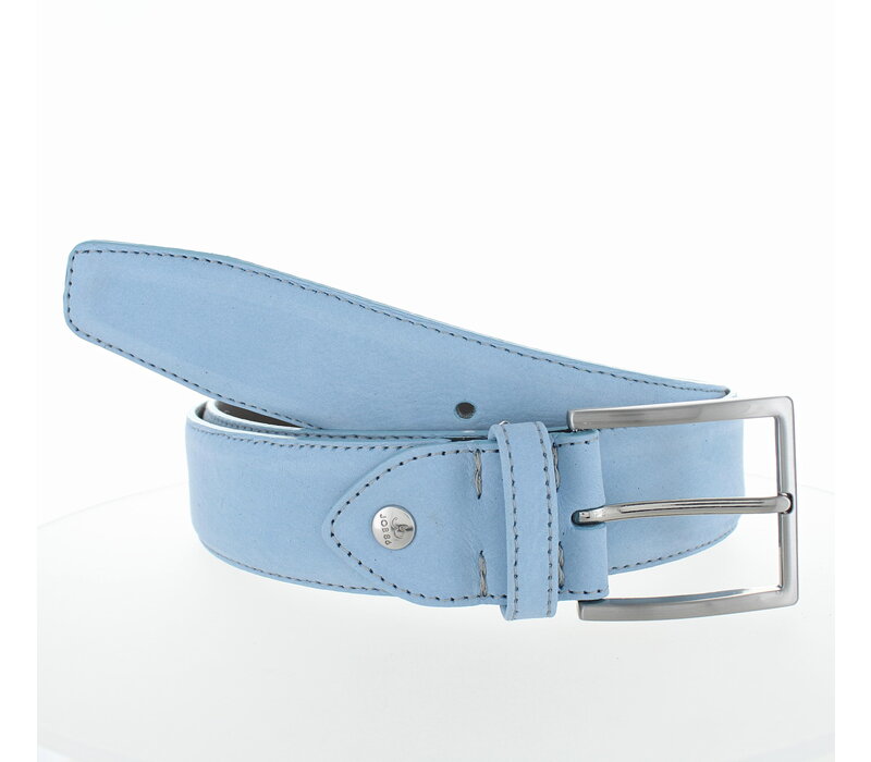 Fausto | Nubuck ceintuur 4cm | Lichtblauw