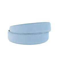 Guiseppe | Nubuck herenriem 3,5cm | Lichtblauw
