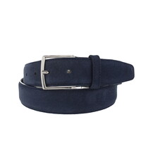 Guiseppe | Nubuck herenriem 3,5cm | Donkerblauw