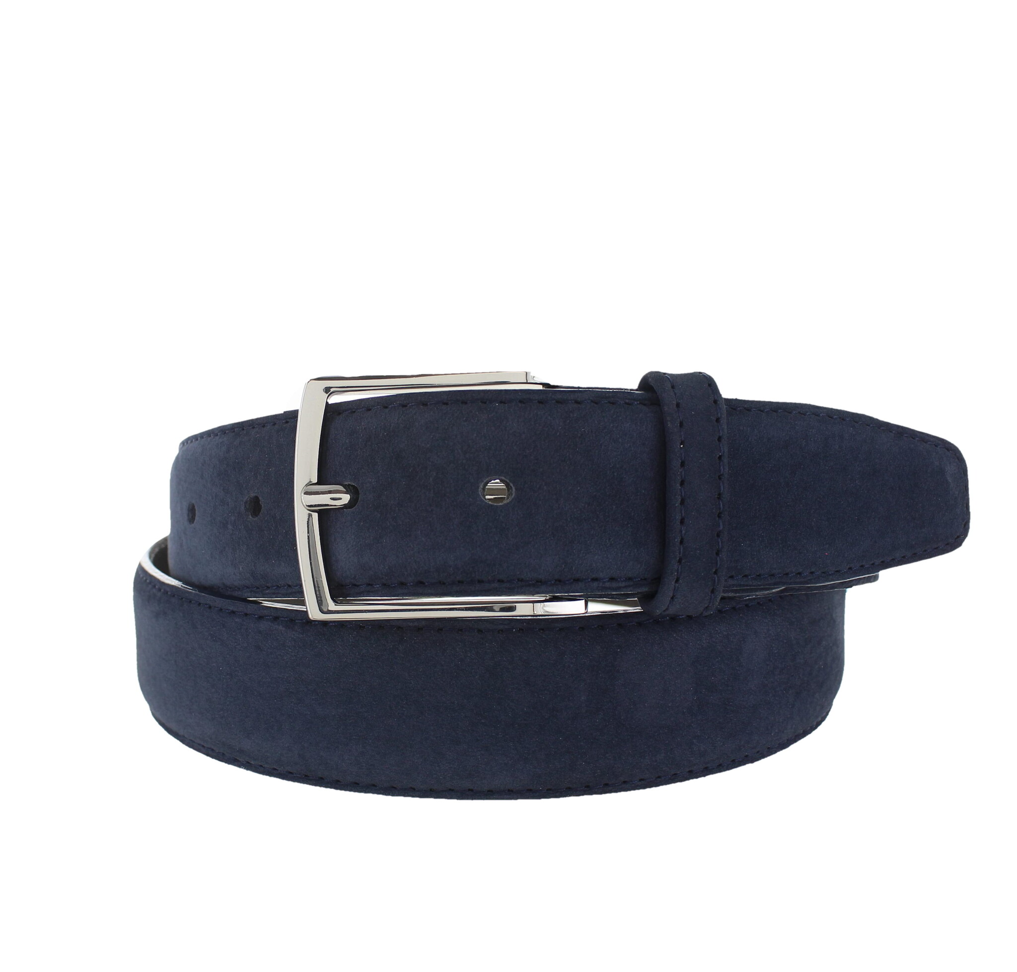 BRADBURY Guiseppe | Nubuck herenriem 3,5cm | Donkerblauw