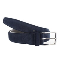 Guiseppe | Nubuck herenriem 3,5cm | Donkerblauw