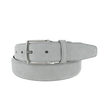 Guiseppe | Nubuck herenriem 3,5cm | Lichtgrijs